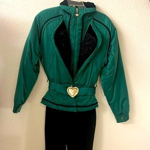 Vintage Obermeyer one piece ski suite.